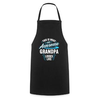 This Is What An Awesome Grandpa Looks Like - Cooking Apron - black - Front - AI Model Male 185 dark (185cm)