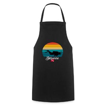 Delaware Scuba Diving Gift - Kochschürze - Schwarz - Vorne - AI Model Male 185 dark (185cm)