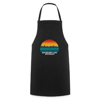 Shoreline Lake Michigan - Kochschürze - Schwarz - Vorne - AI Model Male 185 dark (185cm)