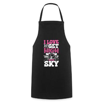Rise up to the sky - Aerial Yoga - Cooking Apron - black - Front - AI Model Male 185 dark (185cm)