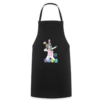 Dabbing Unicorn Easter Rabbit Dab Dance Easter Egg - Cooking Apron - black - Front - AI Model Male 185 dark (185cm)