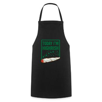 Aujourd’hui, je suis Highrish Stoner St. Patrick’s Day - Tablier de cuisine - noir - Devant - AI Model Male 185 dark (185cm)