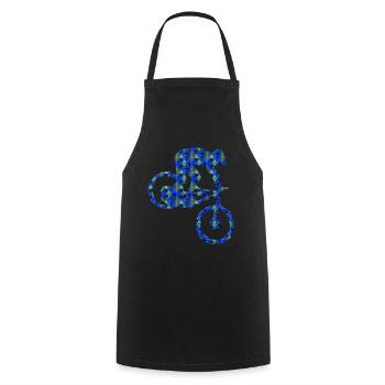 Stoppie Mountain Bike Abstract - Cooking Apron - black - Front - AI Model Male 185 dark (185cm)