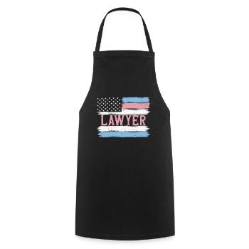US Pride Legal Officer Judgement Gift Idea - Cooking Apron - black - Front - AI Model Male 185 dark (185cm)