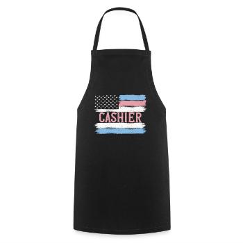US Pride Retailer Retail Manager Gift Idea - Kochschürze - Schwarz - Vorne - AI Model Male 185 dark (185cm)