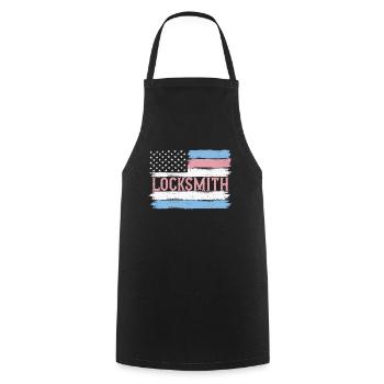 US Pride Metal Worker Mechanic Gift Idea - Cooking Apron - black - Front - AI Model Male 185 dark (185cm)