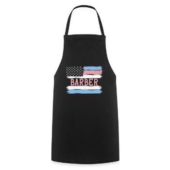 US Pride Coiffeur Styliste Idée cadeau - Tablier de cuisine - noir - Devant - AI Model Male 185 dark (185cm)