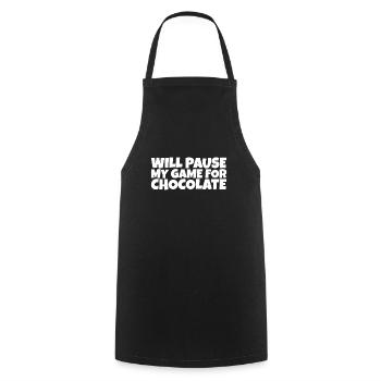 Gamer Gaming Nerd Chocolate Lover Gift - Kochschürze - Schwarz - Vorne - AI Model Male 185 dark (185cm)