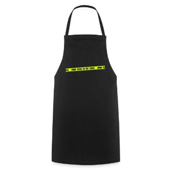 Crime scene do not cross - Cooking Apron - black - Front - AI Model Male 185 dark (185cm)