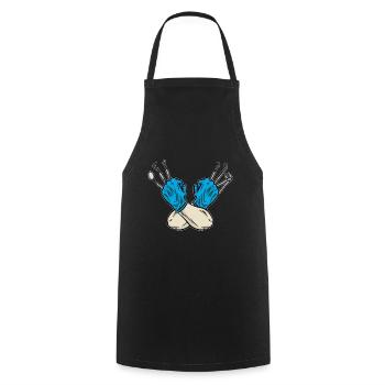 dentiste - Tablier de cuisine - noir - Devant - AI Model Male 185 dark (185cm)