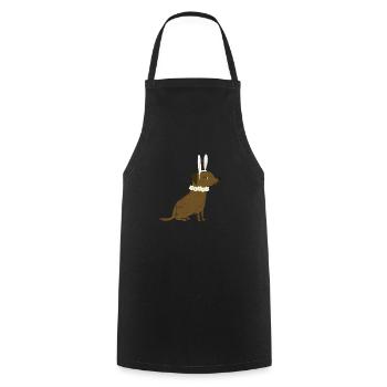 Ostern - Kochschürze - Schwarz - Vorne - AI Model Male 185 dark (185cm)