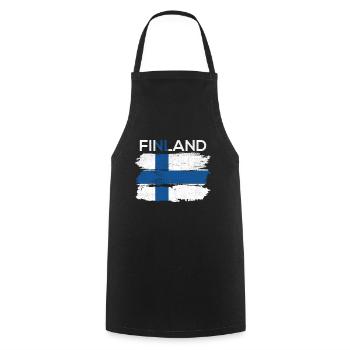 Finlande - Tablier de cuisine - noir - Devant - AI Model Male 185 dark (185cm)