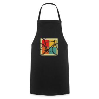 Bicycle - Cooking Apron - black - Front - AI Model Male 185 dark (185cm)