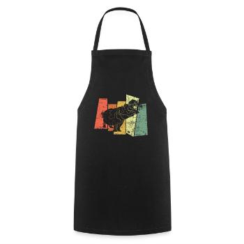 Hippo Hippo Hippo - Cooking Apron - black - Front - AI Model Male 185 dark (185cm)
