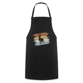 Capricorn Goat - Cooking Apron - black - Front - AI Model Male 185 dark (185cm)