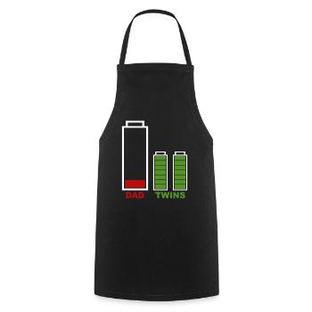 Twins Dad - Cooking Apron - black - Front - AI Model Male 185 dark (185cm)