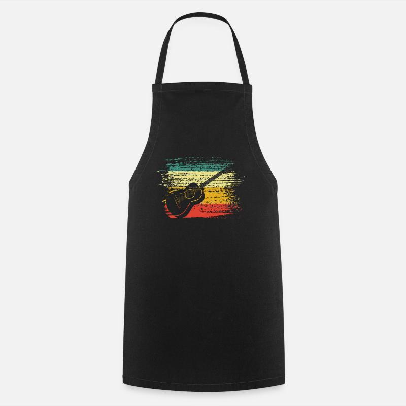 Guitare - Tablier de cuisine - noir