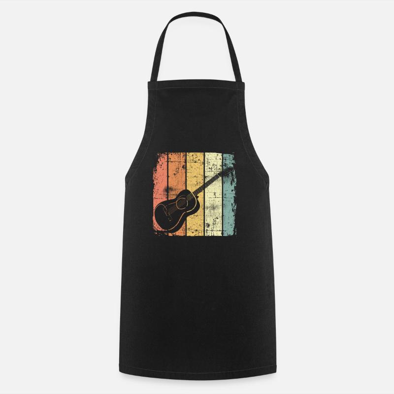 Guitare - Tablier de cuisine - noir