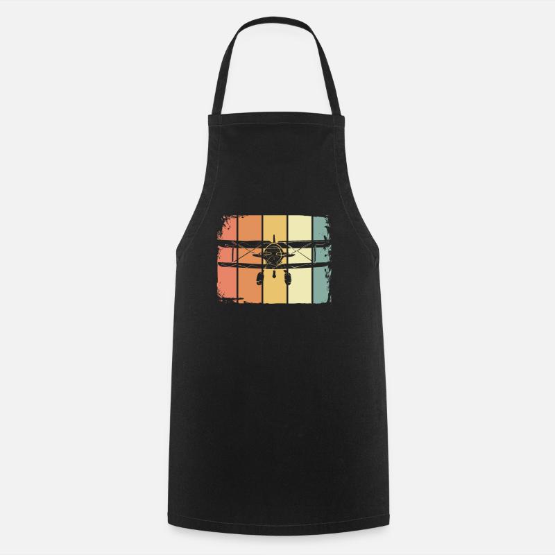 Airplane - Cooking Apron - black