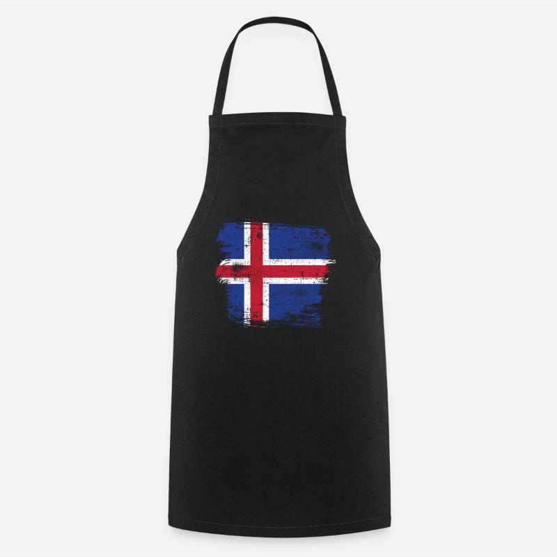 Islande - Tablier de cuisine - noir