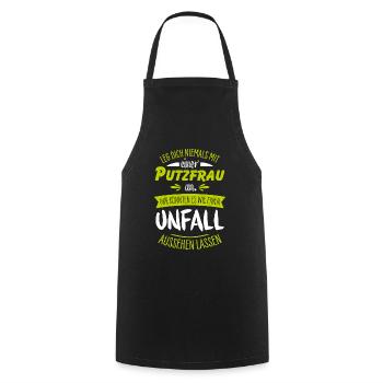 Charwoman - Cooking Apron - black - Front - AI Model Male 185 dark (185cm)