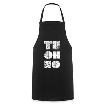 Techno - Cooking Apron - black - Front - AI Model Male 185 dark (185cm)