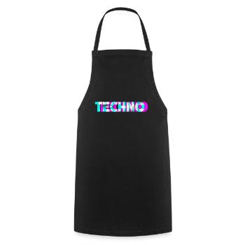 Techno - Tablier de cuisine - noir - Devant - AI Model Male 185 dark (185cm)