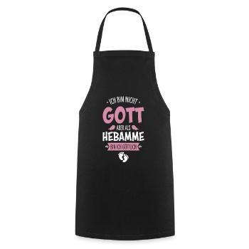 Midwife - Cooking Apron - black - Front - AI Model Male 185 dark (185cm)