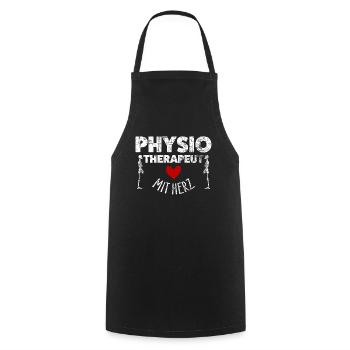 Physiotherapist - Cooking Apron - black - Front - AI Model Male 185 dark (185cm)