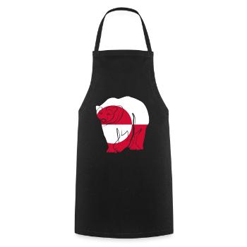 Greenland - Cooking Apron - black - Front - AI Model Male 185 dark (185cm)