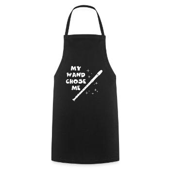 Flûte - Tablier de cuisine - noir - Devant - AI Model Male 185 dark (185cm)