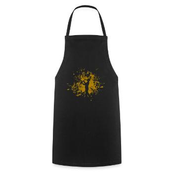 Saxophonist Jazz Saxophone - Cooking Apron - black - Front - AI Model Male 185 dark (185cm)
