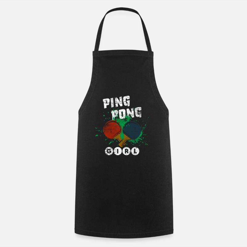 Ping-pong fille - Tablier de cuisine - noir