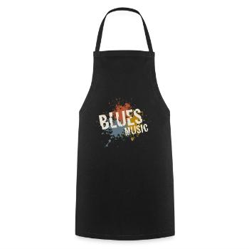 Blues - Tablier de cuisine - noir - Devant - AI Model Male 185 dark (185cm)