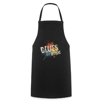 Blues - Tablier de cuisine - noir - Devant - AI Model Male 185 dark (185cm)