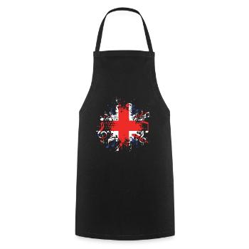 Großbritannien UK Flagge Musik - Kochschürze - Schwarz - Vorne - AI Model Male 185 dark (185cm)