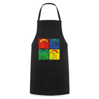 Paragliding - Cooking Apron - black - Front - AI Model Male 185 dark (185cm)