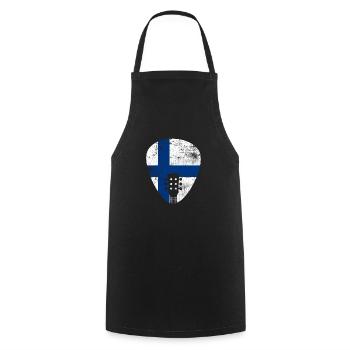 Finlande Guitare - Tablier de cuisine - noir - Devant - AI Model Male 185 dark (185cm)