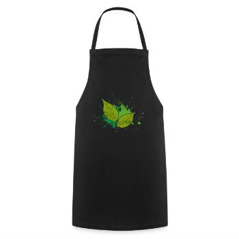 Feuille Nature - Tablier de cuisine - noir - Devant - AI Model Male 185 dark (185cm)