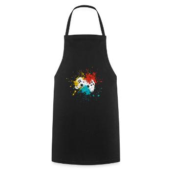 Zocken Gaming - Cooking Apron - black - Front - AI Model Male 185 dark (185cm)