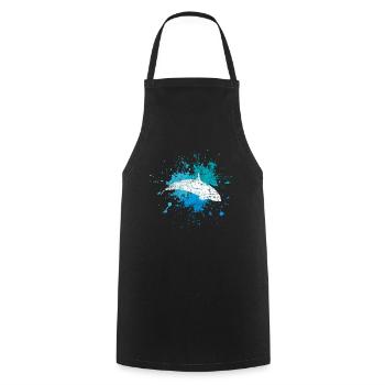 Killer whale - Cooking Apron - black - Front - AI Model Male 185 dark (185cm)