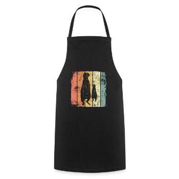 meerkat - Cooking Apron - black - Front - AI Model Male 185 dark (185cm)