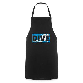 Diver - Cooking Apron - black - Front - AI Model Male 185 dark (185cm)
