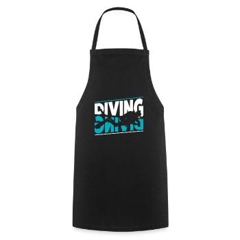 Diver - Cooking Apron - black - Front - AI Model Male 185 dark (185cm)