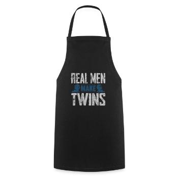 Twins dad - Cooking Apron - black - Front - AI Model Male 185 dark (185cm)