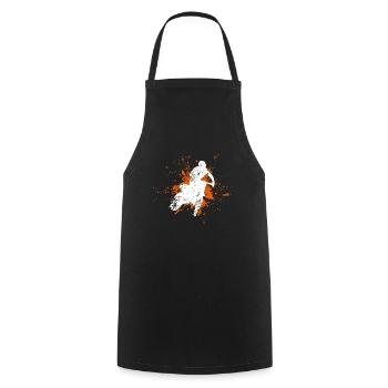 Motocross - Cooking Apron - black - Front - AI Model Male 185 dark (185cm)