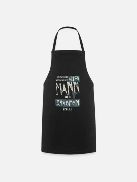 Saxofon Papa Opa - Kochschürze - Schwarz