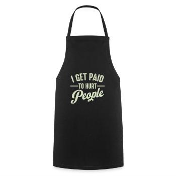Physiotherapist - Cooking Apron - black - Front - AI Model Male 185 dark (185cm)