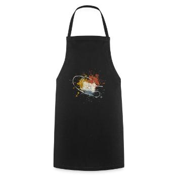 Camera retro - Cooking Apron - black - Front - AI Model Male 185 dark (185cm)