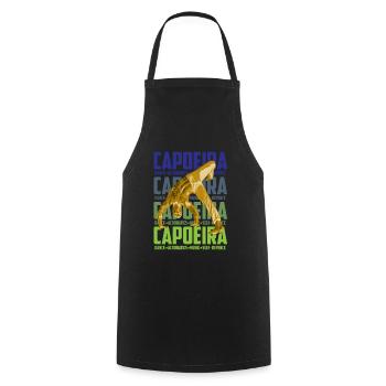 Brazil Capoeira Battle Dance Martial Arts Fitness - Cooking Apron - black - Front - AI Model Male 185 dark (185cm)